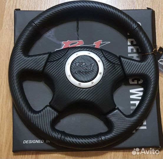 Руль спорт новый В упаковке под переходник
