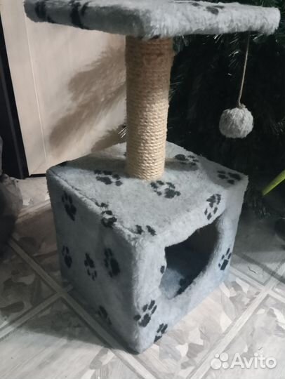 Когтеточка домик для кошки бу