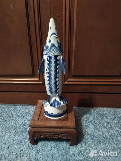 Гжель Штоф осетр с клеймом