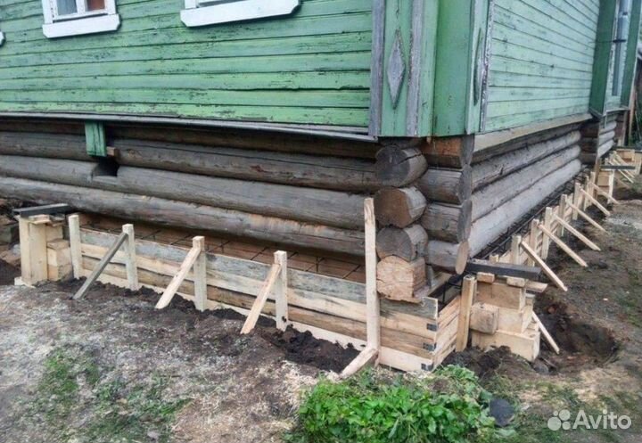 Подьем дома замена венцов