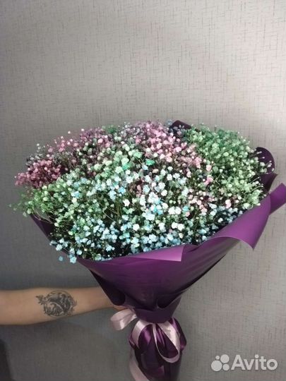 Букет цветов из гипсофилы