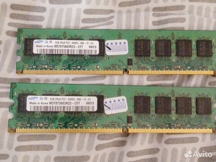 Память ddr2 2x2 800мгц