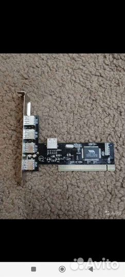 Контроллер PCI VIA6212 (4+1) 5xUSB2.0 Bulk