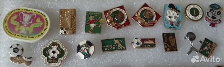 Значки СССР спортивные Футбол Олимпиада 80