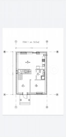 Коттедж 110 м² на участке 8 сот.