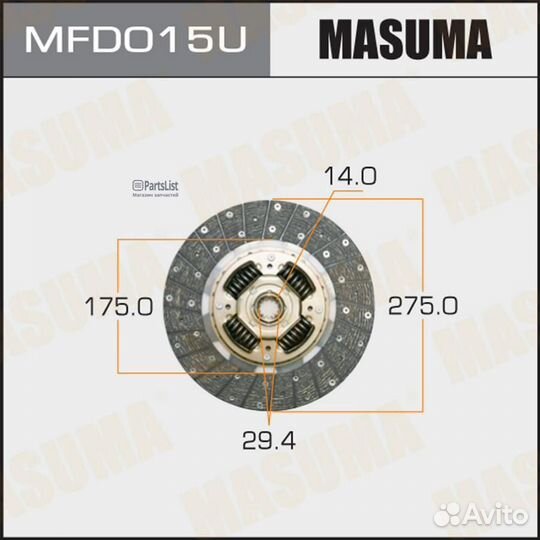 Диск сцепелния 275 mm Москва MFD015U