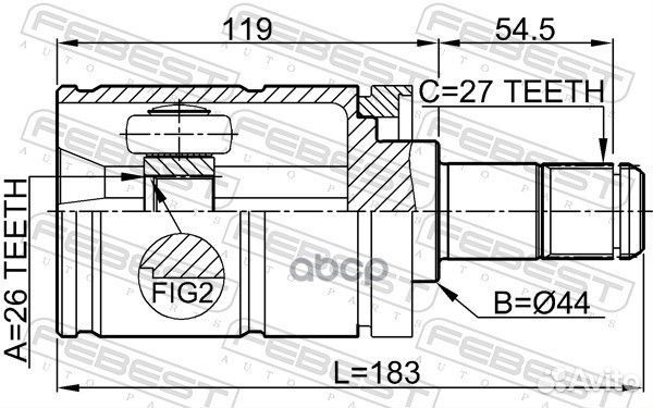 ШРУС внутренний левый к-кт BMW E53 all 01 191