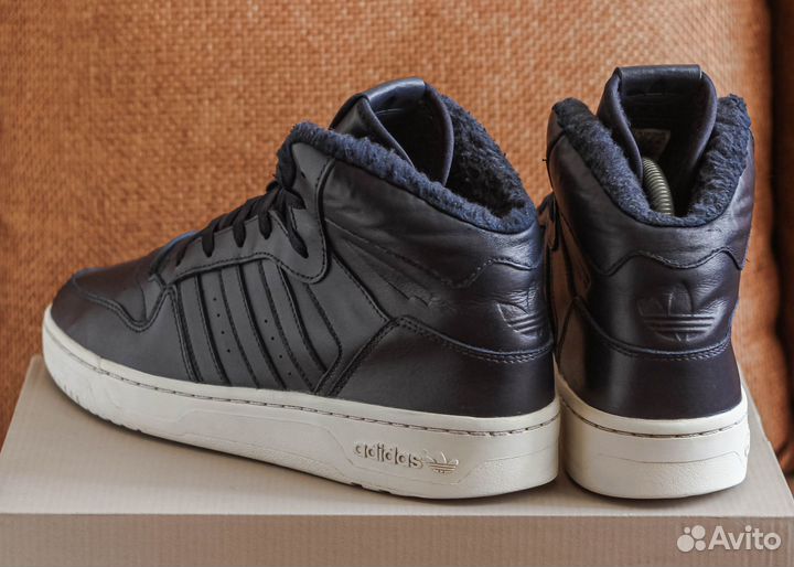 Кожаные кеды Adidas с мехом Оригинал