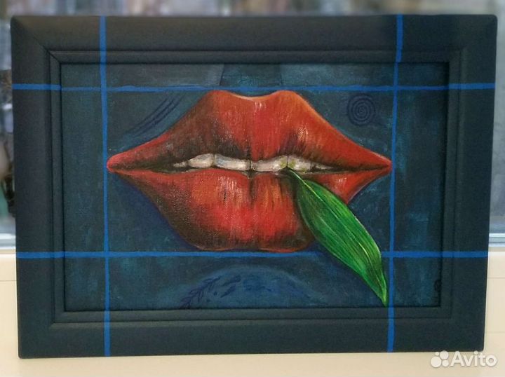 Картина на холсте в раме авторская Интерьерная