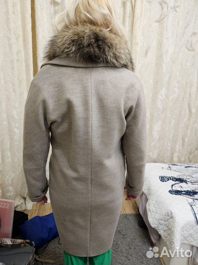 Женское зимнее пальто, воротник писец