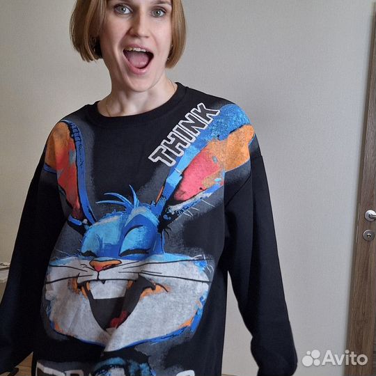 Свитшот женский удлиненный 42 44 46 48 one size