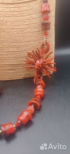 Бусы Коралл, zara