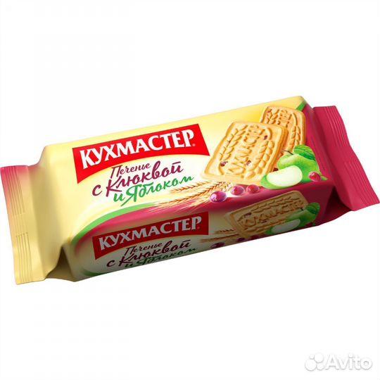 Опт - Сахарное печенье с Клюквой и Яблоком 170г