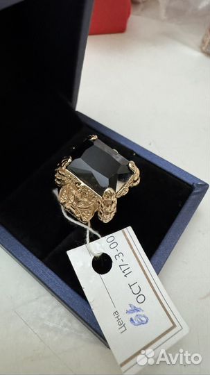 Перстень мужской позолота 19 размер