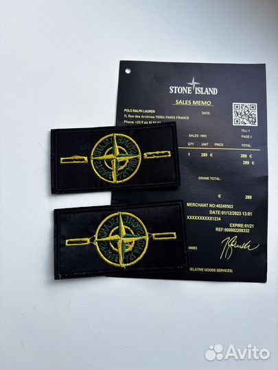 Stone island патч черный