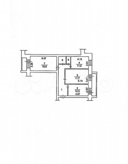 3-к. квартира, 79,3 м², 3/6 эт.