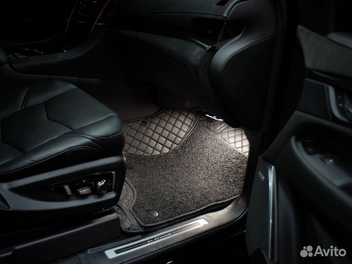 Коврики с большими бортиками из экокожи