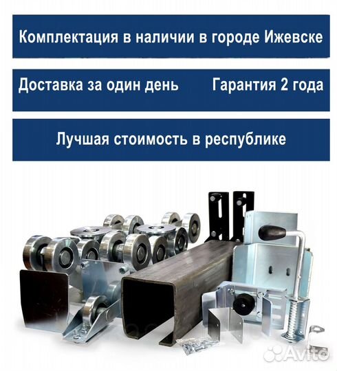 Откатные ворота, каркас, комплектация, автоматика