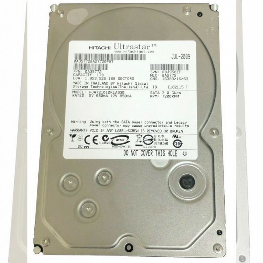 [HUA721010KLA330] Жесткий Диск Hitachi 1tb Sata2 Hua721010kla330