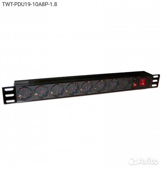 Блок розеток lanmaster TWT-PDU19, 1U, TWT-PDU19-10