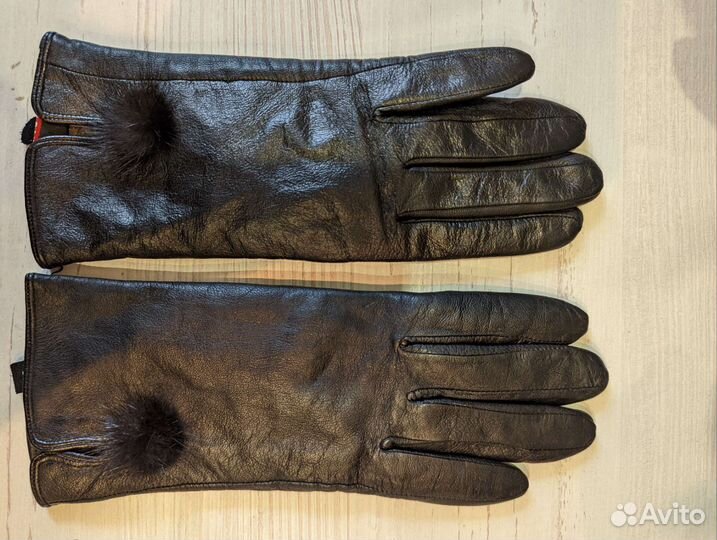 Перчатки кожаные женские