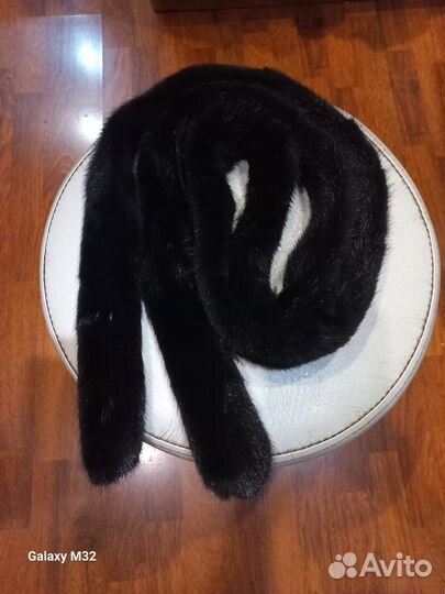 Пояс норковый чёрный бриллиант