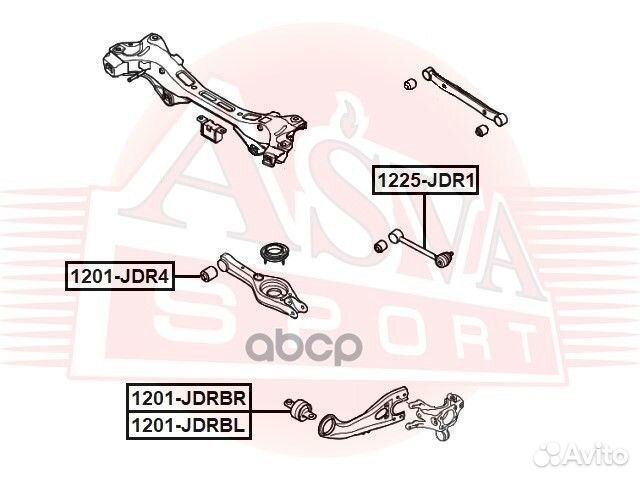 Сайлентблок 1201-JDR4 asva