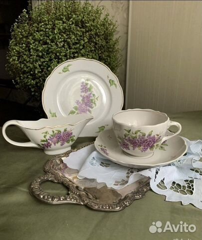 Фарфоровая посуда сирень Дулево