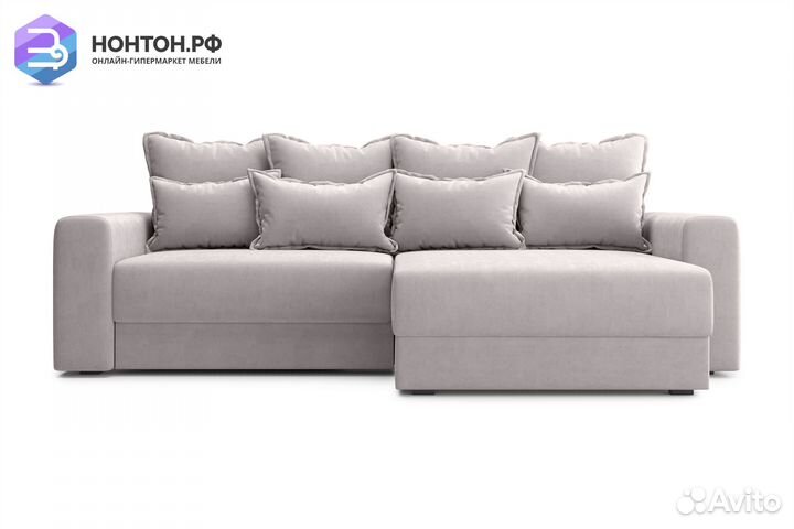 Диван угловой тик-так Омега бежевый