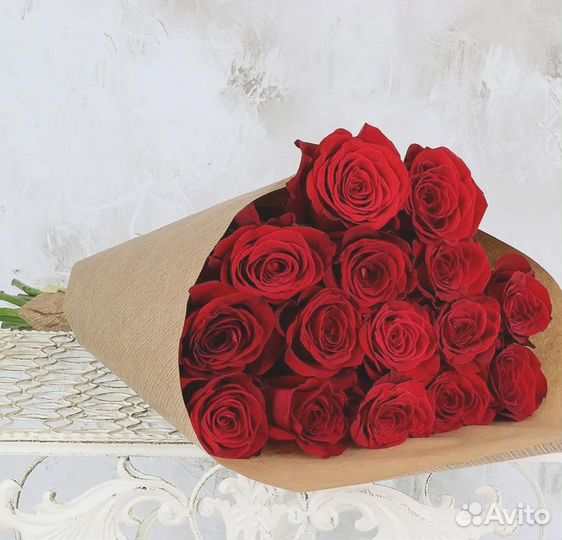 Букет 15 роз Цветы