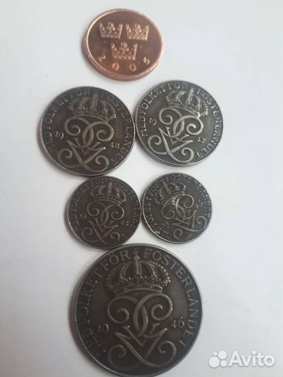 Монеты швеции