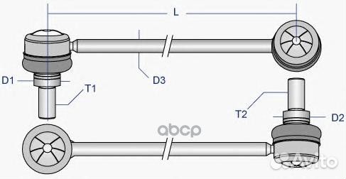 Тяга стабилизатора dels3897 Moog