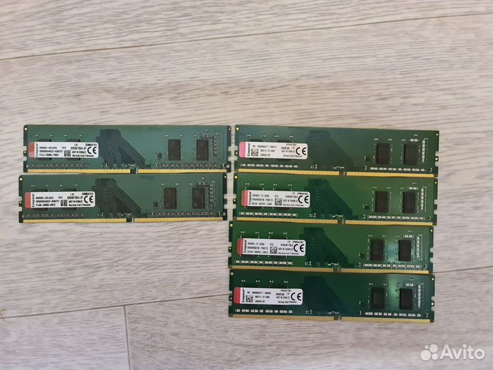 Озу Kingston 4 гб DDR4 2400 мгц dimm CL17 KVR24N1