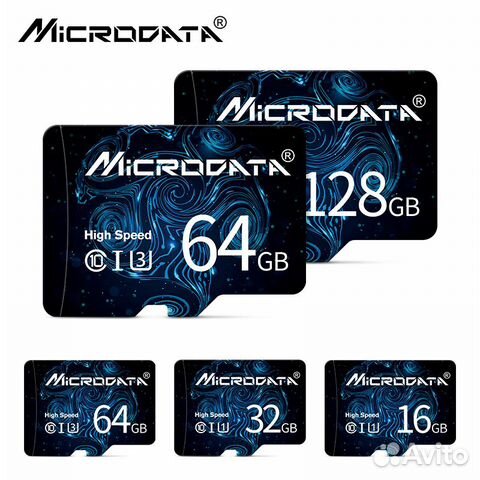 Карта памяти microSD 64Гб с адаптером