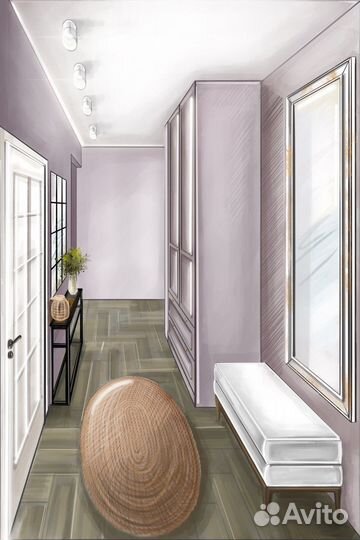 Интерьерные скетчи/Визуализация интерьера