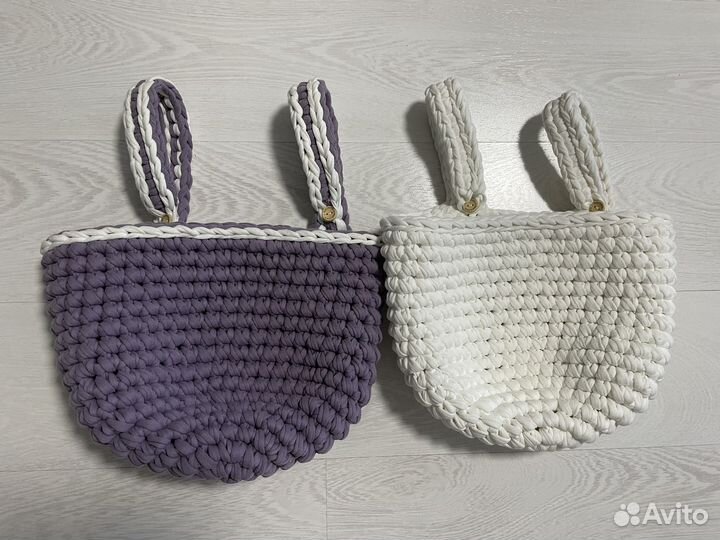 Хлопковые корзинки на детскую кроватку