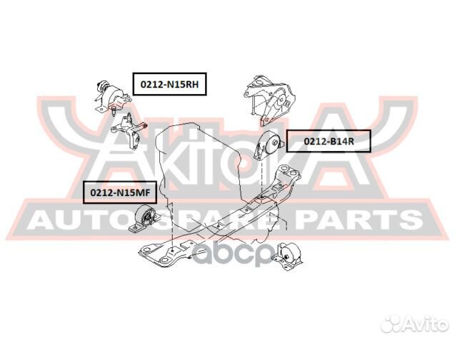 Подушка двигателя зад прав/лев nissan/ sunn