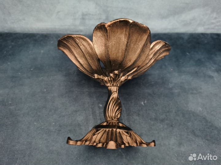 Ваза конфетница цветок чугун Касли СССР