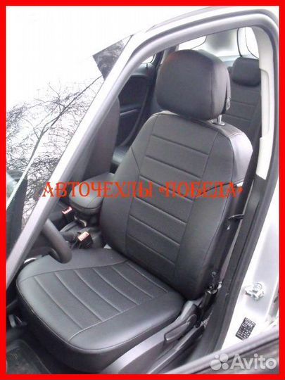 Чехлы Opel Zafira C из экокожи чёрные Классика