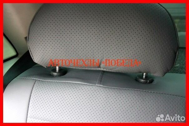 Чехлы LADA Priora из экокожи серые Классика