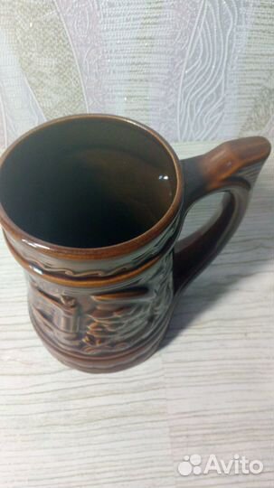 Коллекционная пивная кружка, керамическая