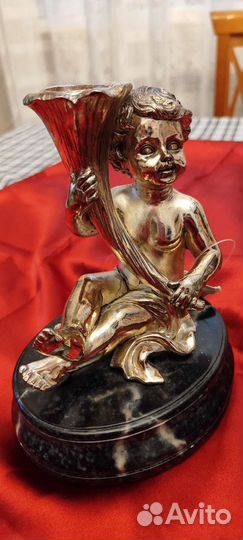 Подсвечник ангел канделябр бронза