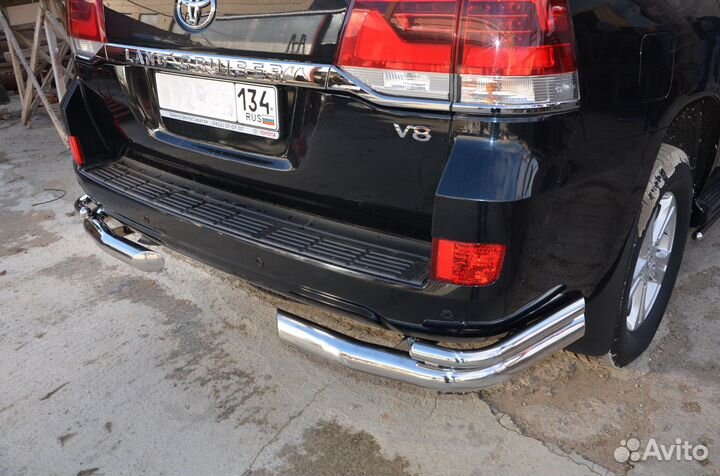 Защита бампера заднего Toyota LC 200 2015