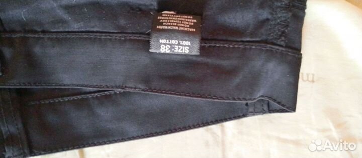 Джинсы черные широкие