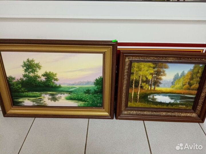 Картины маслом на холсте. Я. Кольцова и Рассыпнов