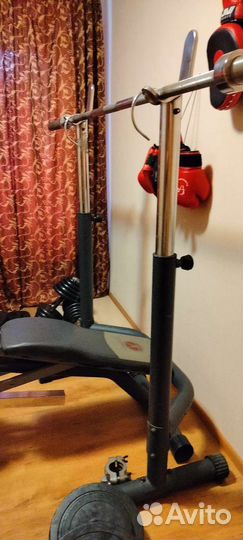 Скамья для жима и пресса, со стойками