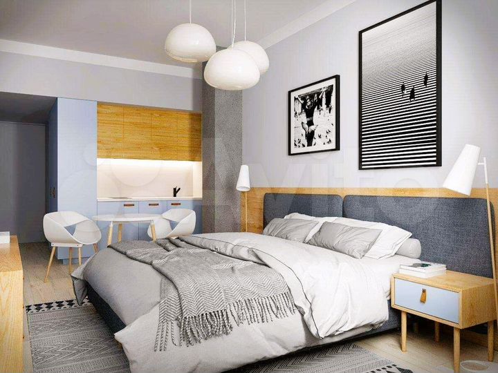 1-к. апартаменты, 45 м², 2/4 эт.