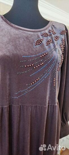 Велюровое платье