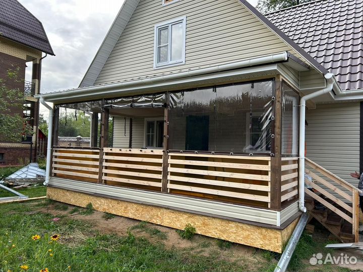 Мягкие окна на беседку