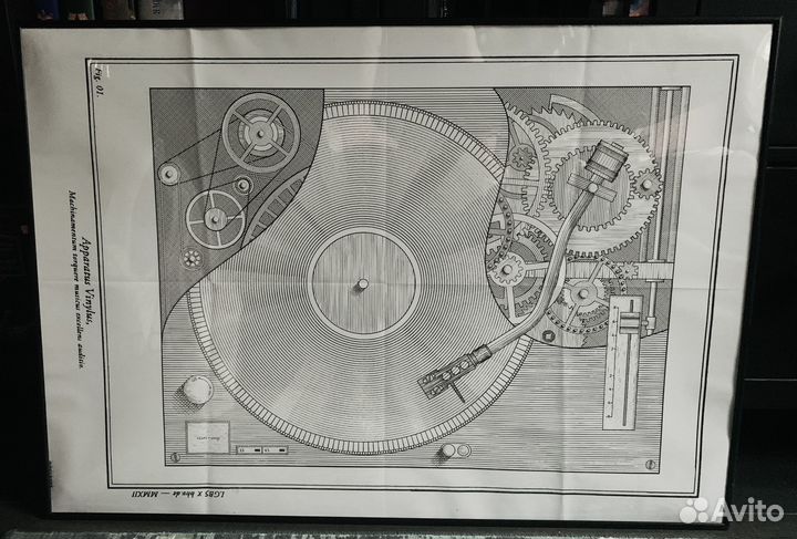 Постер A1 с виниловым проигрывателем 59x84 см